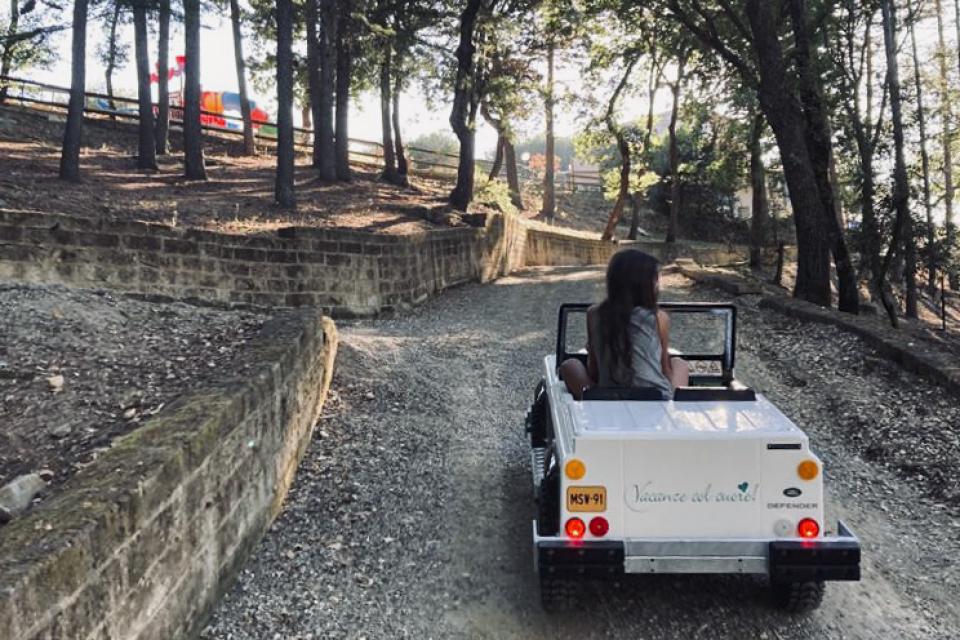 Adventure Park on 4 wheels aboard Mini Land Rovers